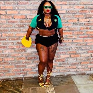 Black Lace Ruffle Shorts